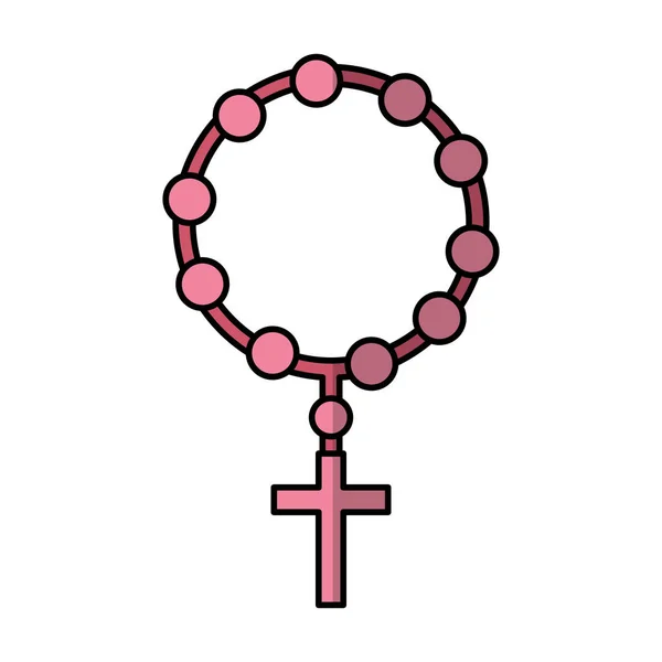 Розарійська релігійна ізольована ікона — стоковий вектор