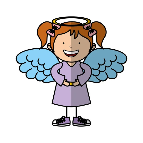 Little girl engel karakter — Stockvector