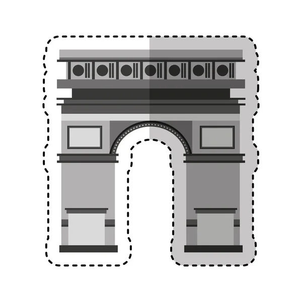 Icône de monument d'arc de triomphe — Image vectorielle