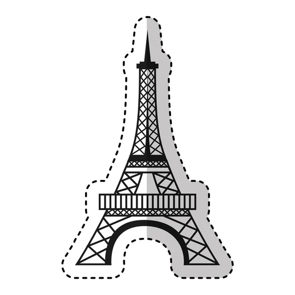 Eiffel tower isolerade ikonen — Stock vektor