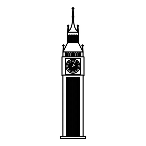 Big ben památník ikona — Stockový vektor