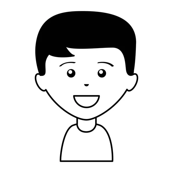 Joven hombre avatar carácter — Vector de stock