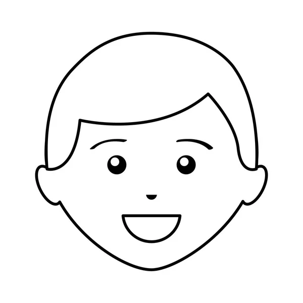 Joven hombre avatar carácter — Vector de stock