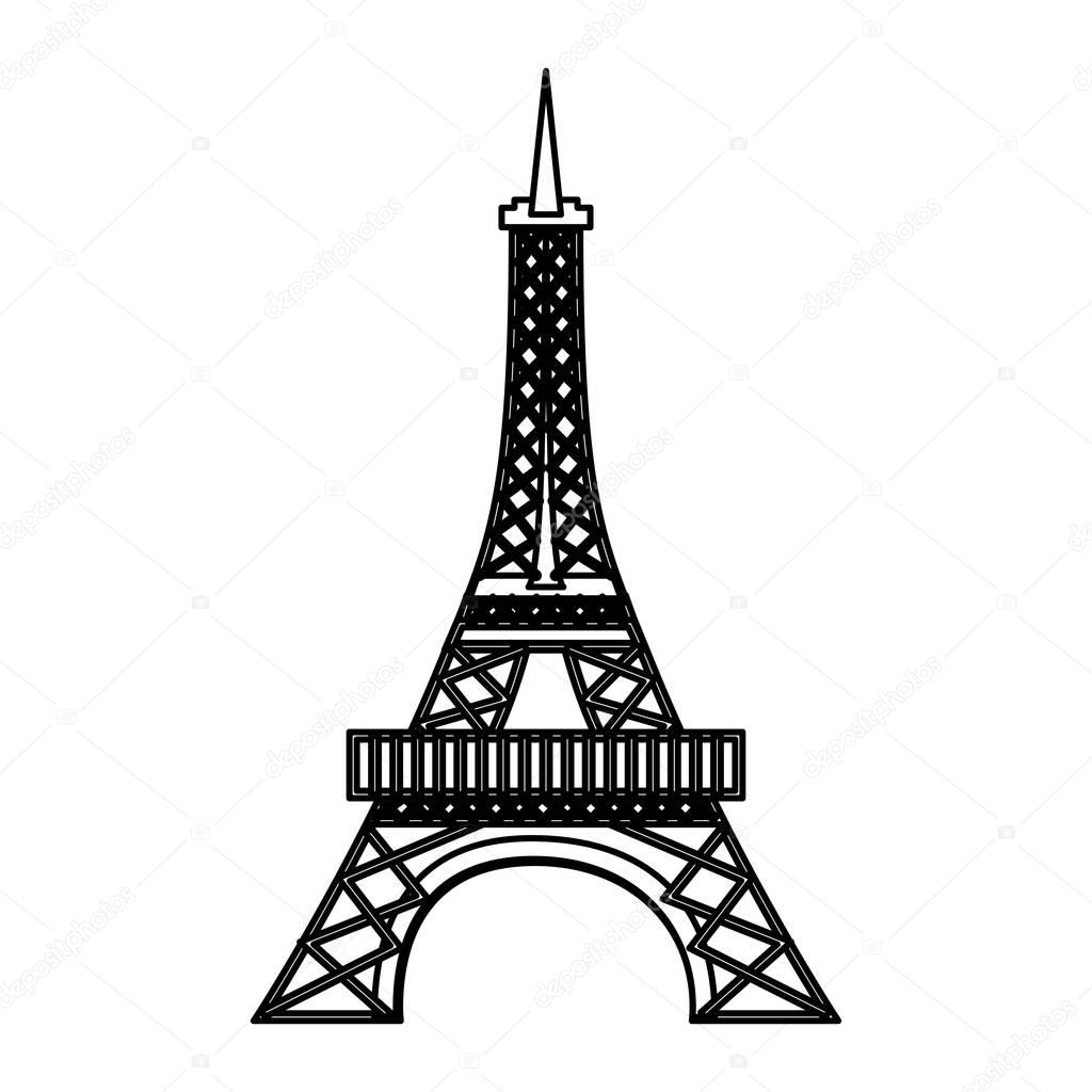 Eiffel tower isolated icon — Stock Vector © yupiramos #142617767