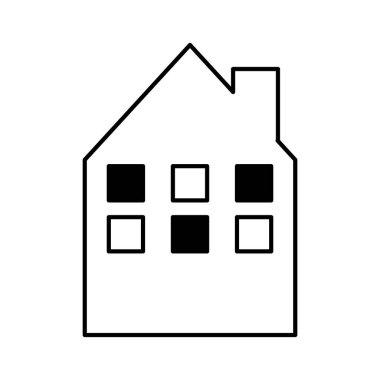 ev siluet izole simgesi