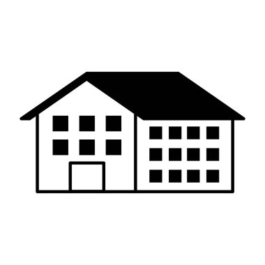 ev siluet izole simgesi