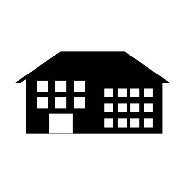 ev siluet izole simgesi