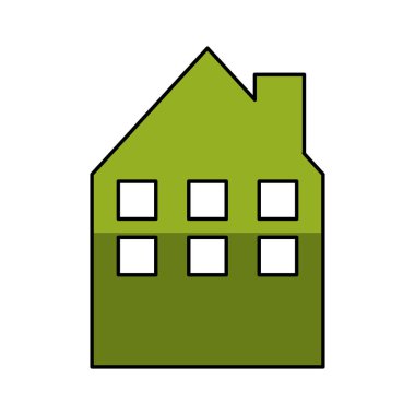 ev siluet izole simgesi