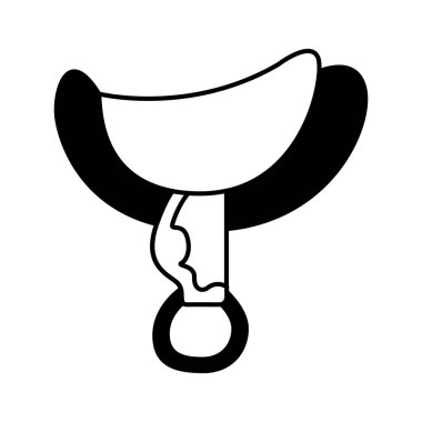 at sandalye izole simgesi