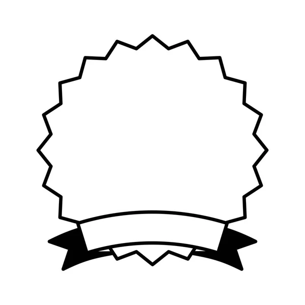 Cirkel stempel silhouet pictogram — Stockvector