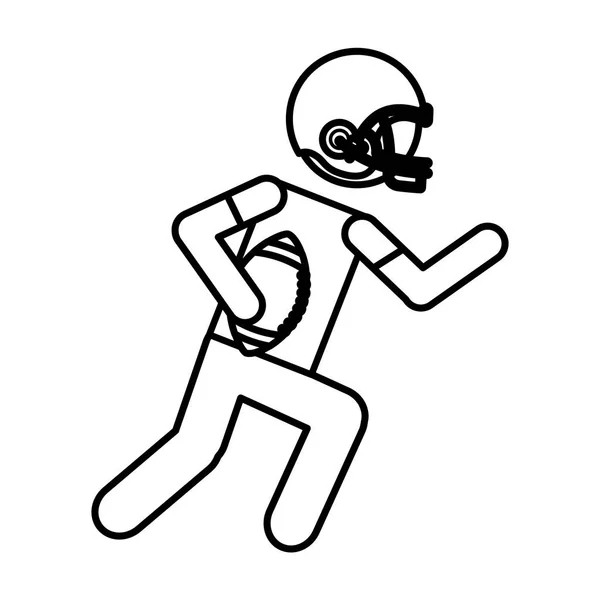 Joueur de football américain avatar — Image vectorielle