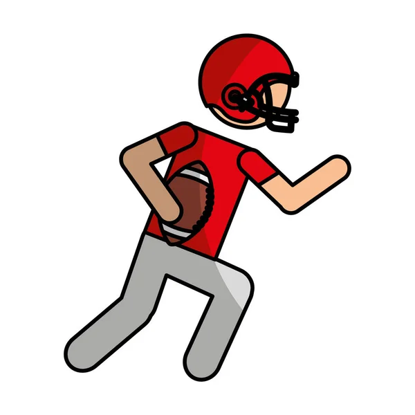 Amerikaans voetbal speler avatar — Stockvector