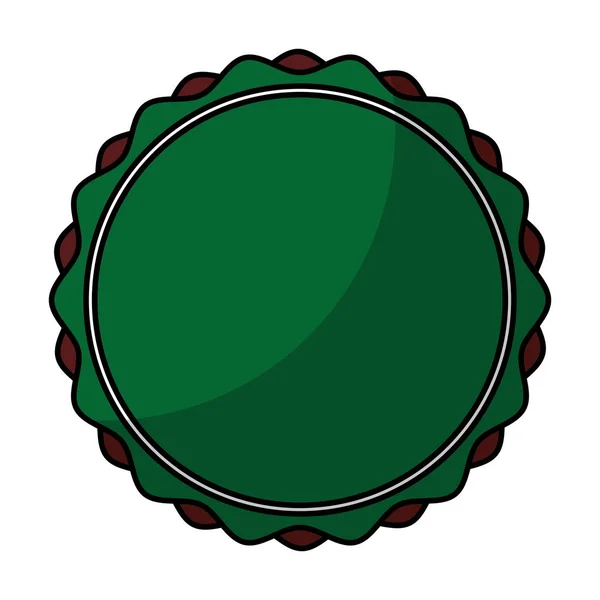 Ícone de silhueta de selo de círculo —  Vetores de Stock
