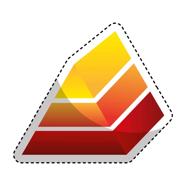 Pyramid emblem infographic icon — Stock Vector