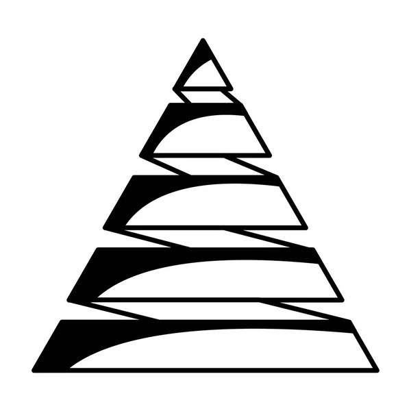 Icône infographique emblème pyramide — Image vectorielle