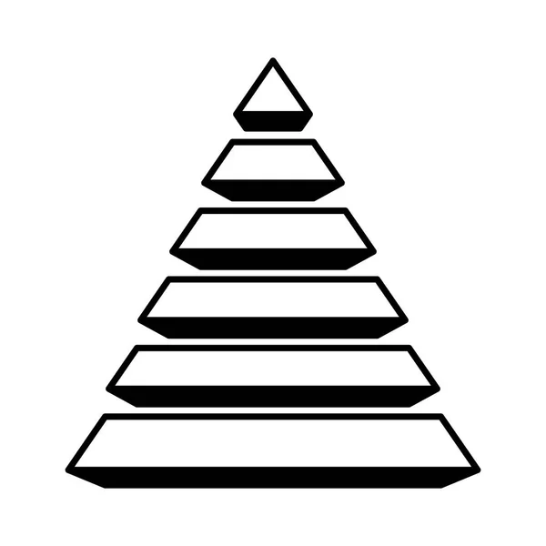 Ícone infográfico emblema pirâmide — Vetor de Stock