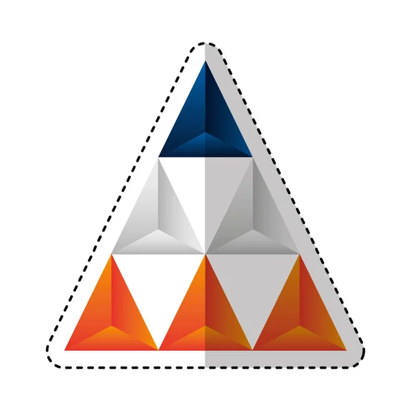 Pyramid emblem infographic icon — Stock Vector