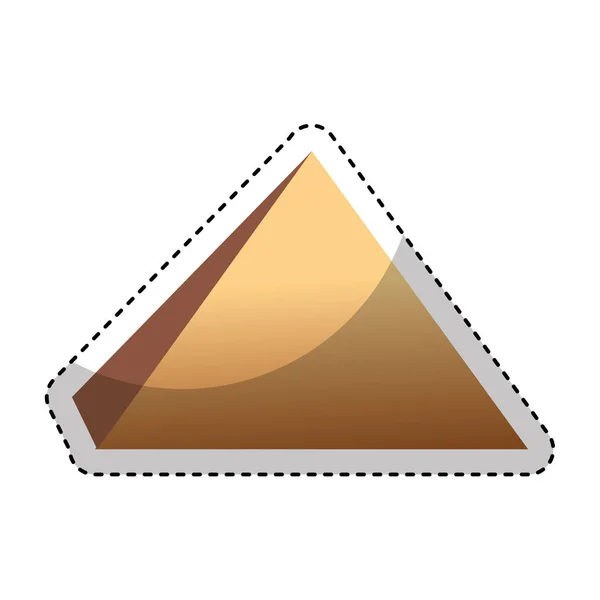 Emblema piramide icona infografica — Vettoriale Stock