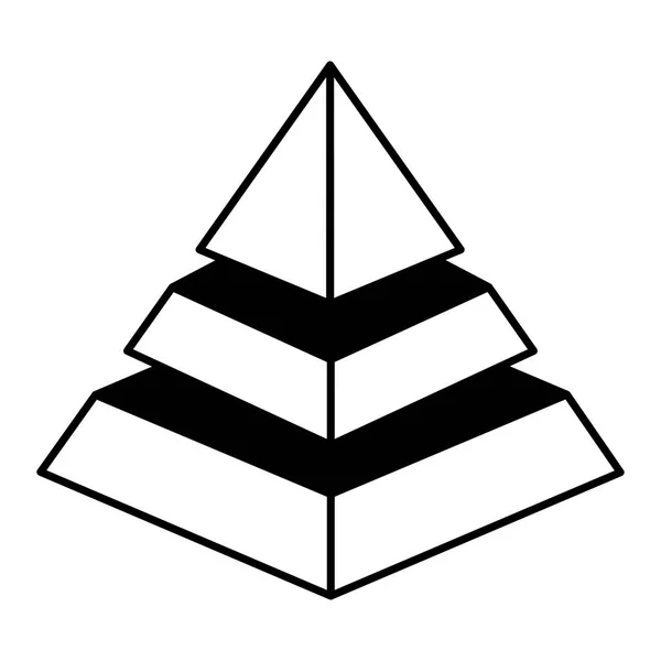 Инфографическая иконка пирамиды — стоковый вектор