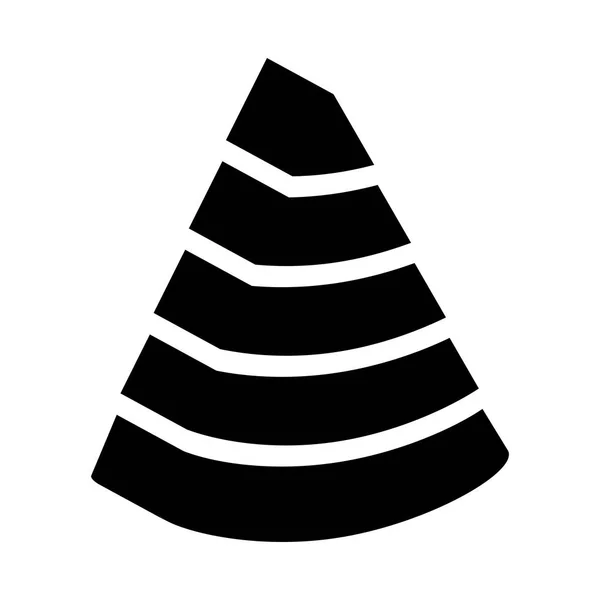 Emblema piramidal icono infográfico — Archivo Imágenes Vectoriales
