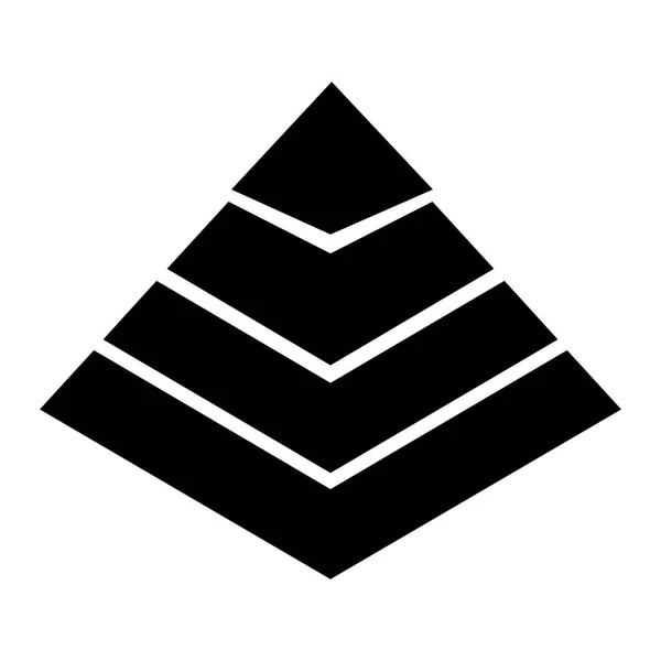 Emblema piramide icona infografica — Vettoriale Stock