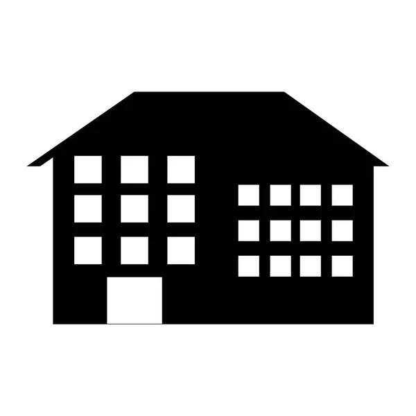 Ikona na białym tle sylwetka House — Wektor stockowy