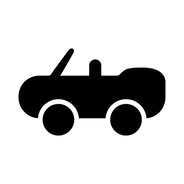 Car covertible silhouette icon — Stock Vector
