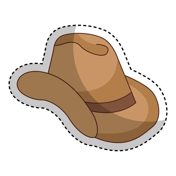Vaquero sombrero aislado icono — Archivo Imágenes Vectoriales