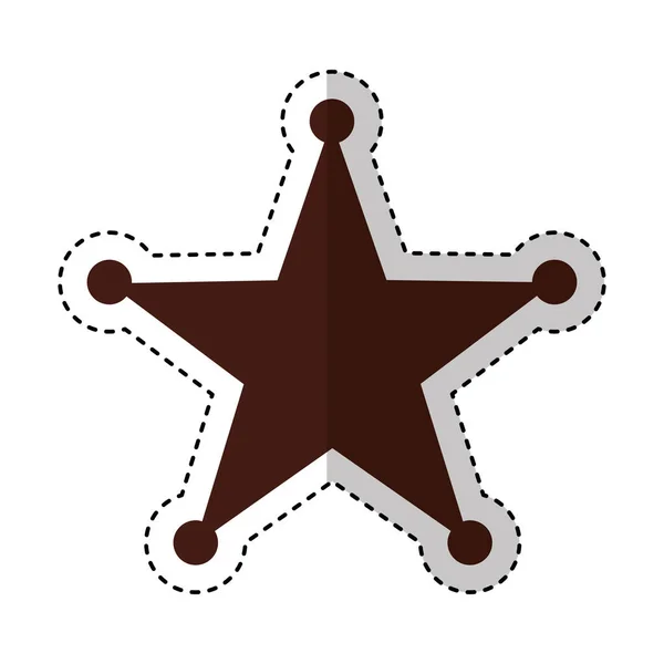 Sherif star medal icon — Stock Vector