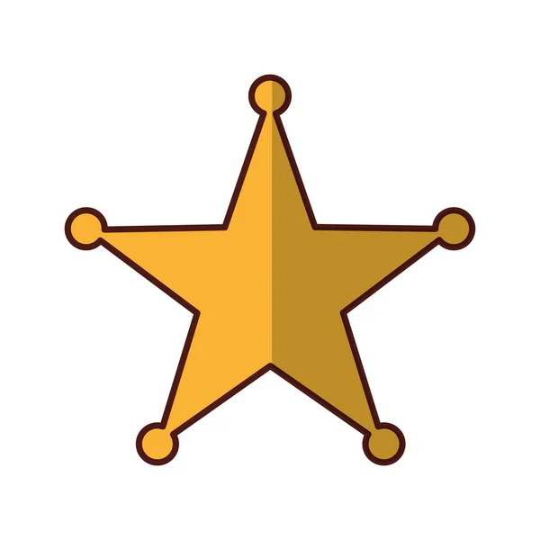 Sherif star medal ikonen — Stock vektor