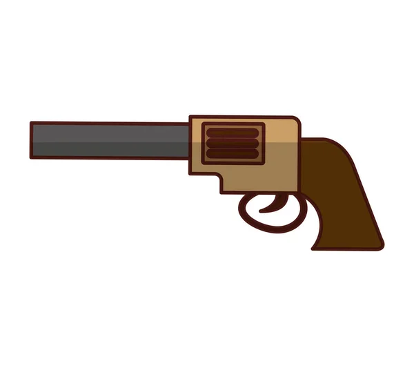 Cowboy gun isolated icon — Stock Vector