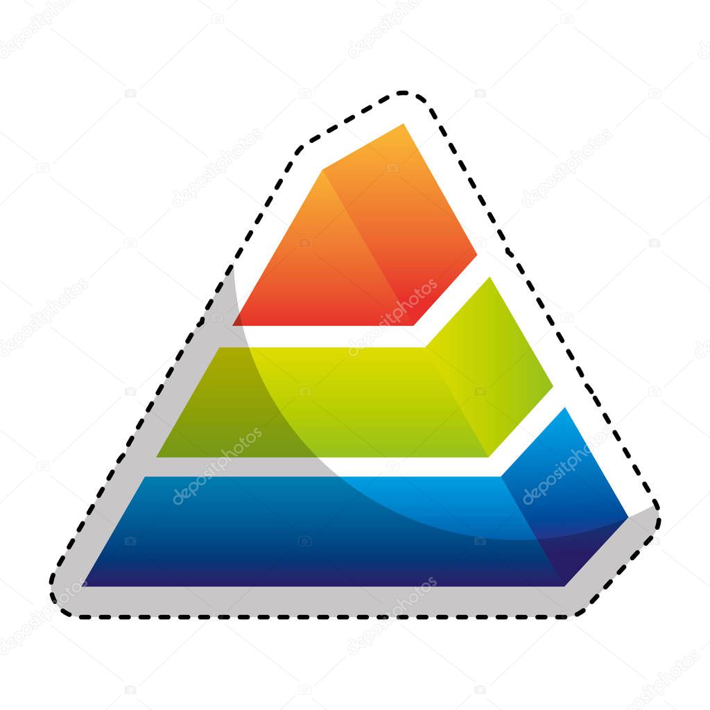 pyramid emblem infographic icon