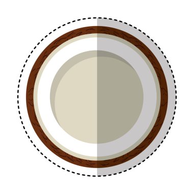 taze meyve dilim izole simgesi