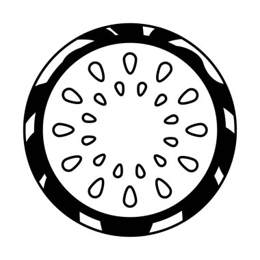 taze meyve dilim izole simgesi