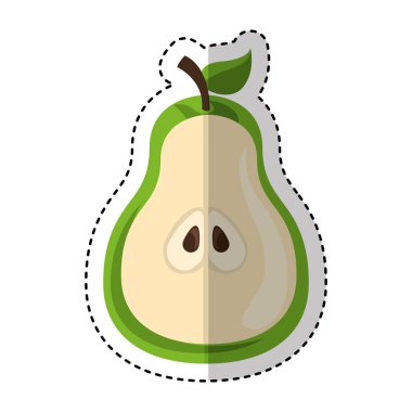 taze meyve dilim izole simgesi