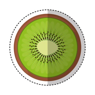 taze meyve dilim izole simgesi