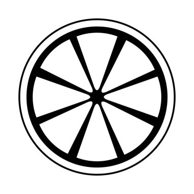 taze meyve dilim izole simgesi