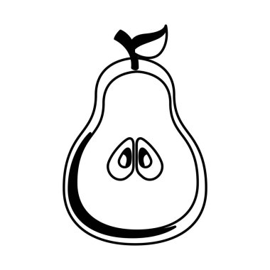 taze meyve dilim izole simgesi