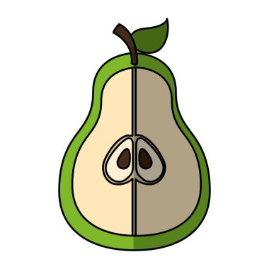 taze meyve dilim izole simgesi