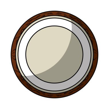 taze meyve dilim izole simgesi