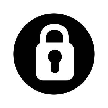 izole güvenli asma kilit simgesi