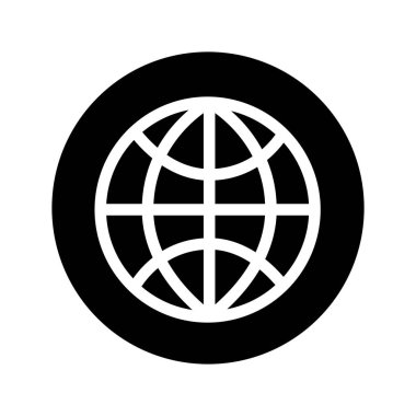 Küre gezegen izole simgesi