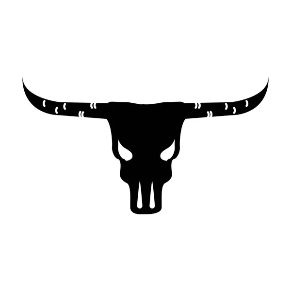 Crâne de vache ouest WIld — Image vectorielle