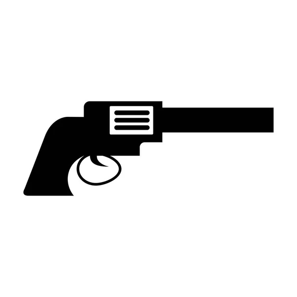 Kovboj zbraň izolované ikona — Stockový vektor