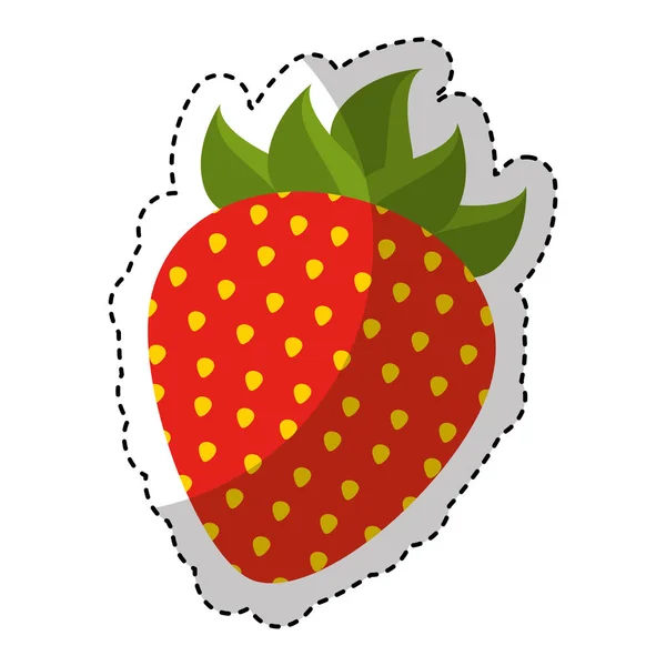 Aardbeien vers fruit pictogram — Stockvector