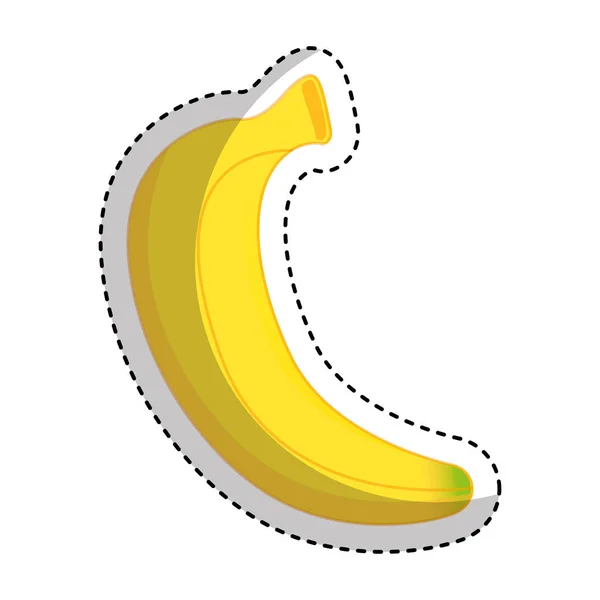 Banana färsk frukt ikonen — Stock vektor