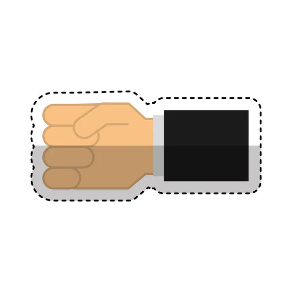 Hand human isolated icon — Stock Vector