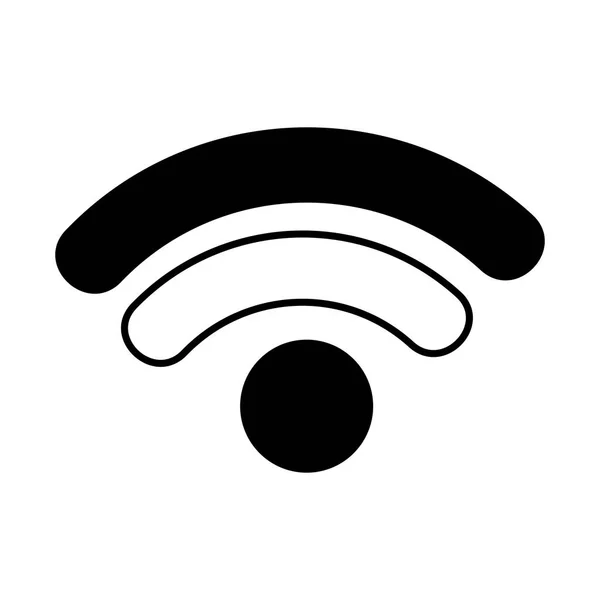 Signal wifi icône isolée — Image vectorielle