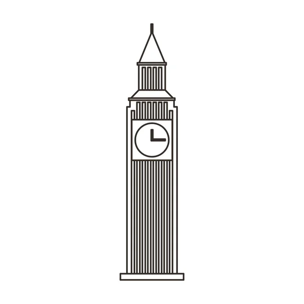 Big ben monument icon — Stock Vector