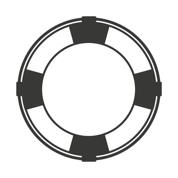 Flotador salvavidas aislado icono — Vector de stock